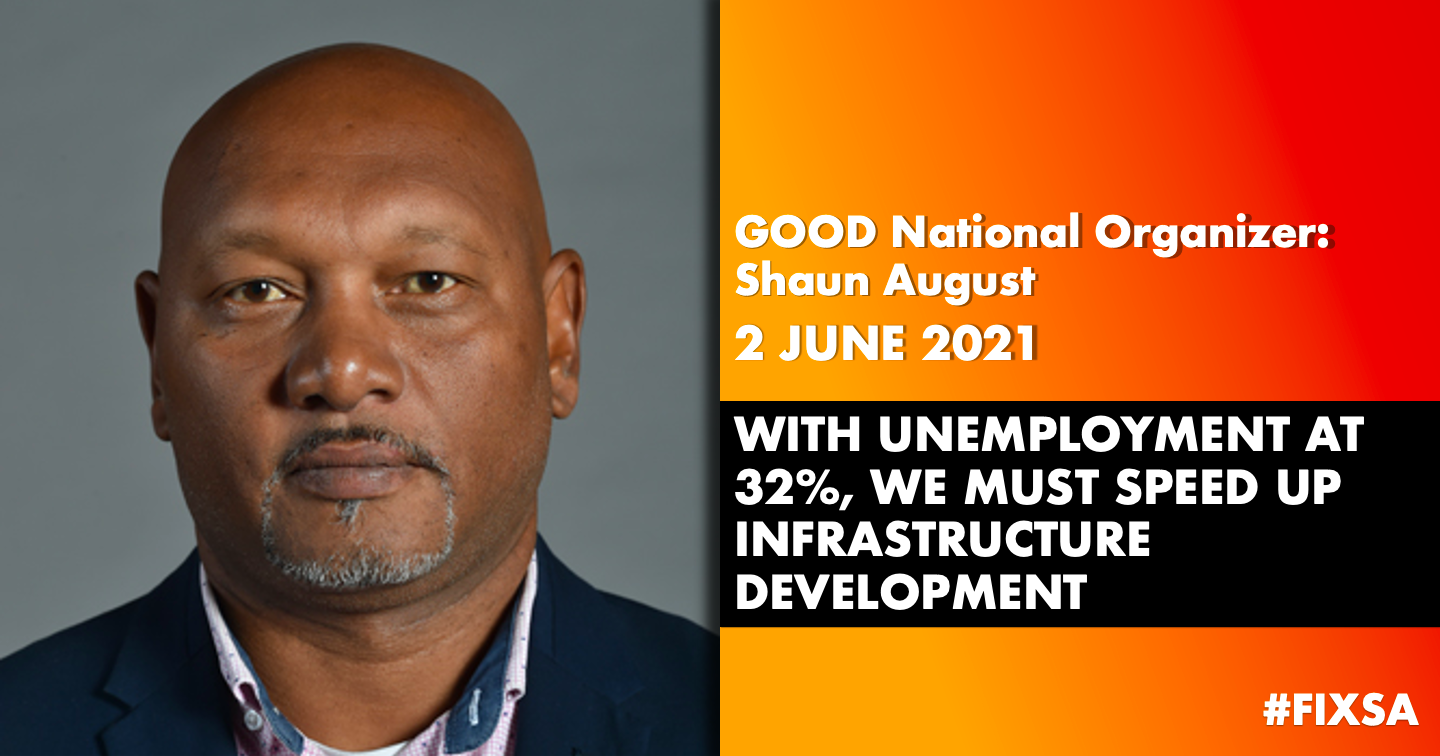Read more about the article With unemployment at 32%, we must speed up infrastructure development